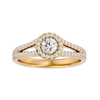 Sarah Solitaire Halo Ring