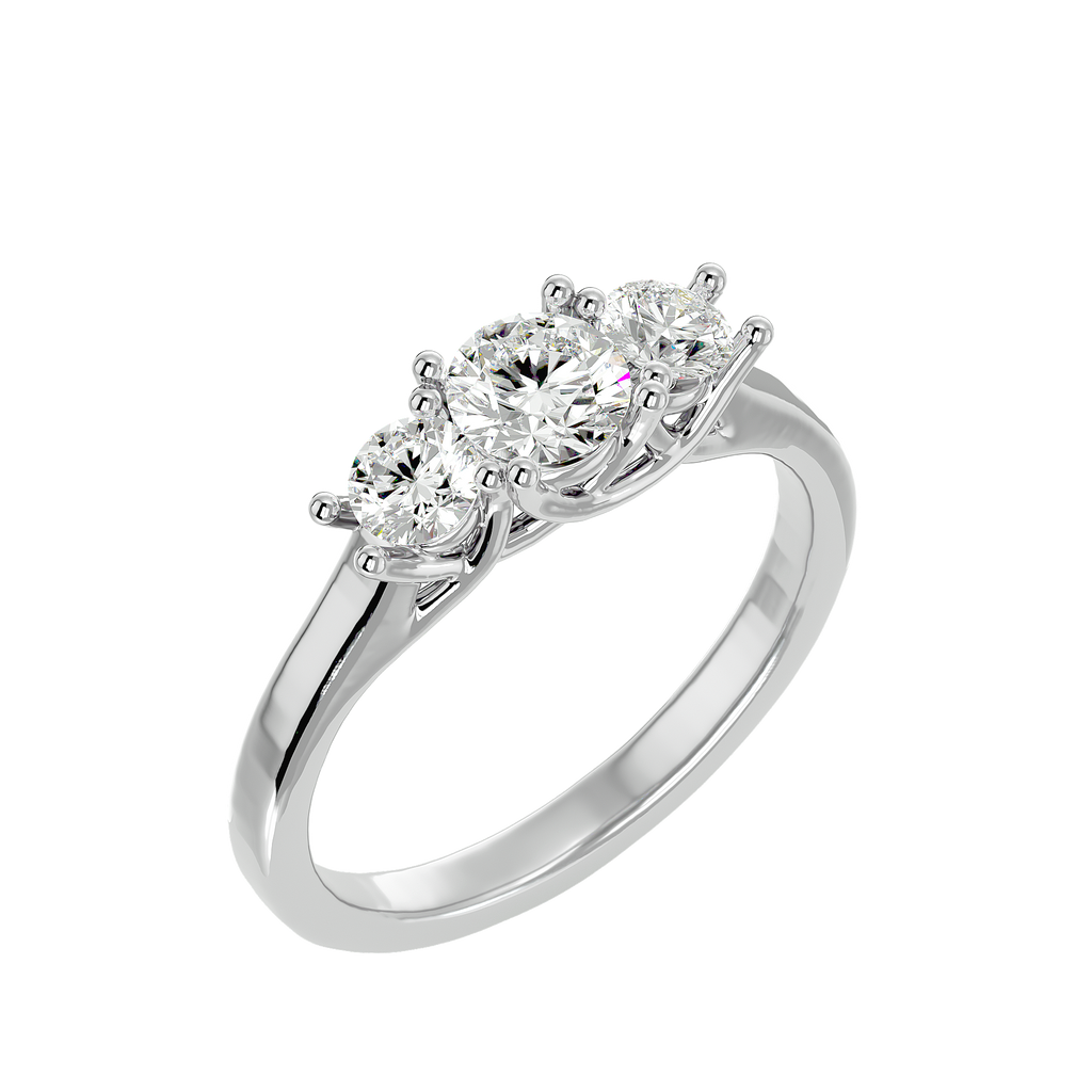 Zoe Timeless Three Stone Diamond Ring
