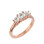 Zoe Timeless Three Stone Diamond Ring