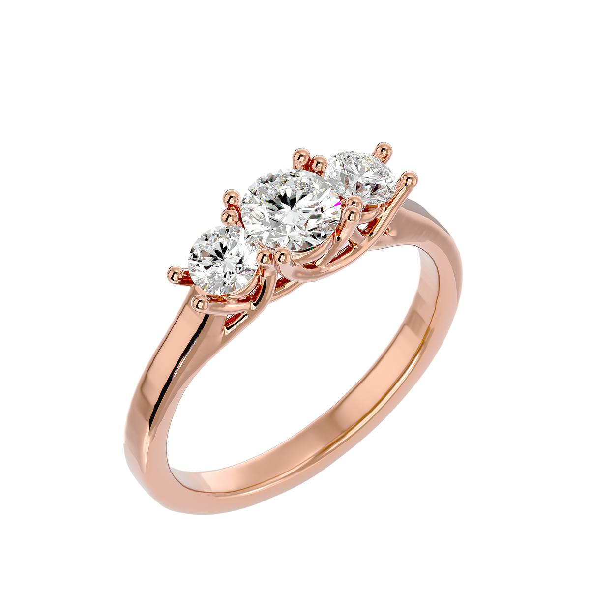Zoe Timeless Three Stone Diamond Ring