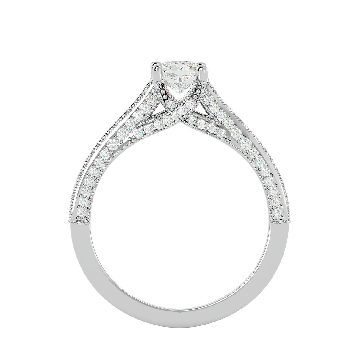 Emely Cushion Solitaire Ring