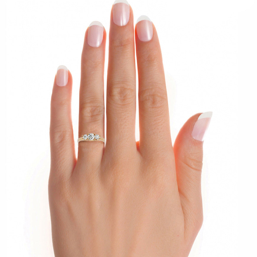 Zoe Timeless Three Stone Diamond Ring